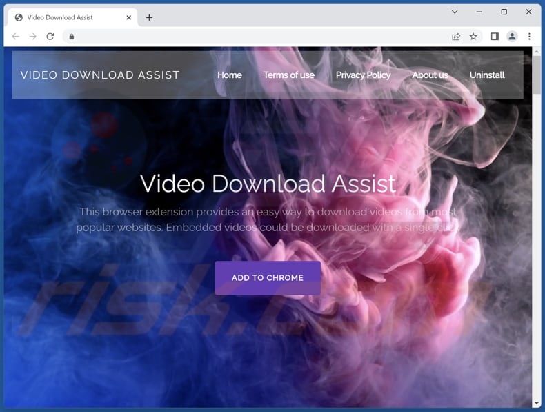 Website promoting Video Download Assist