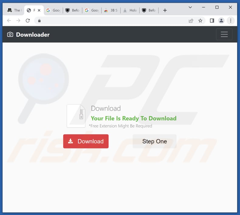 Website used to promote Wingman Clock browser hijacker (sample 1)