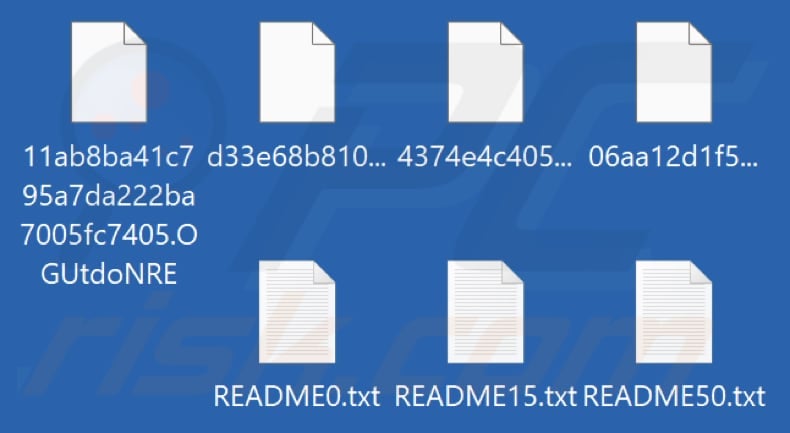Files encrypted by DEADbyDAWN ransomware (random extension)
