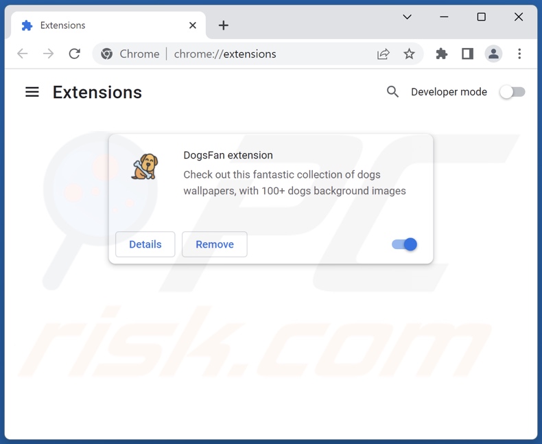 Removing goog.dogsfanext.com related Google Chrome extensions