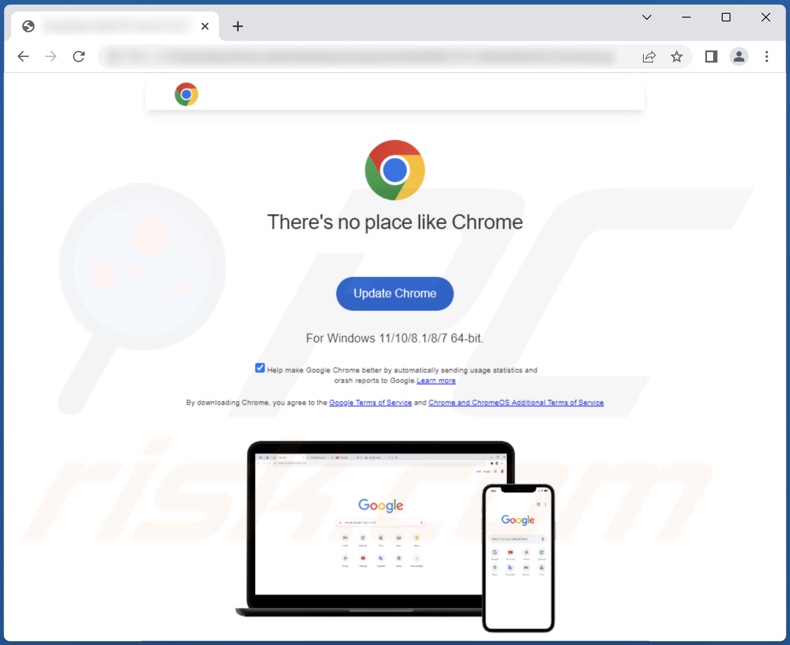 FakeSG malware fake Chrome update