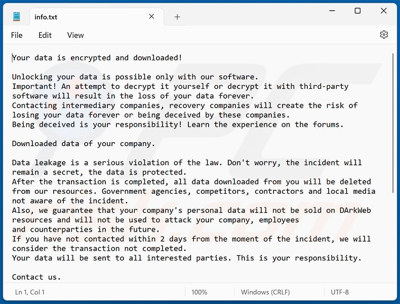 Faust ransomware text file (2023-07-14)