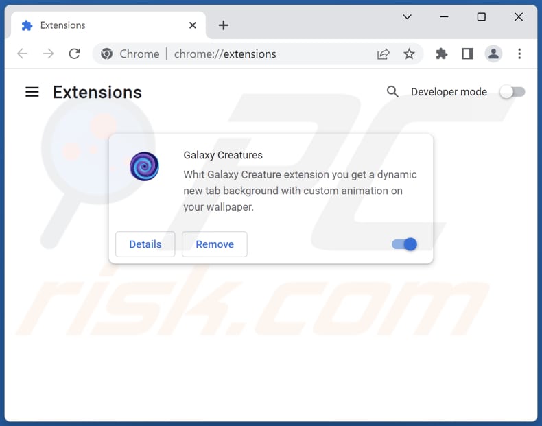 Removing search.galaxycreature.net related Google Chrome extensions