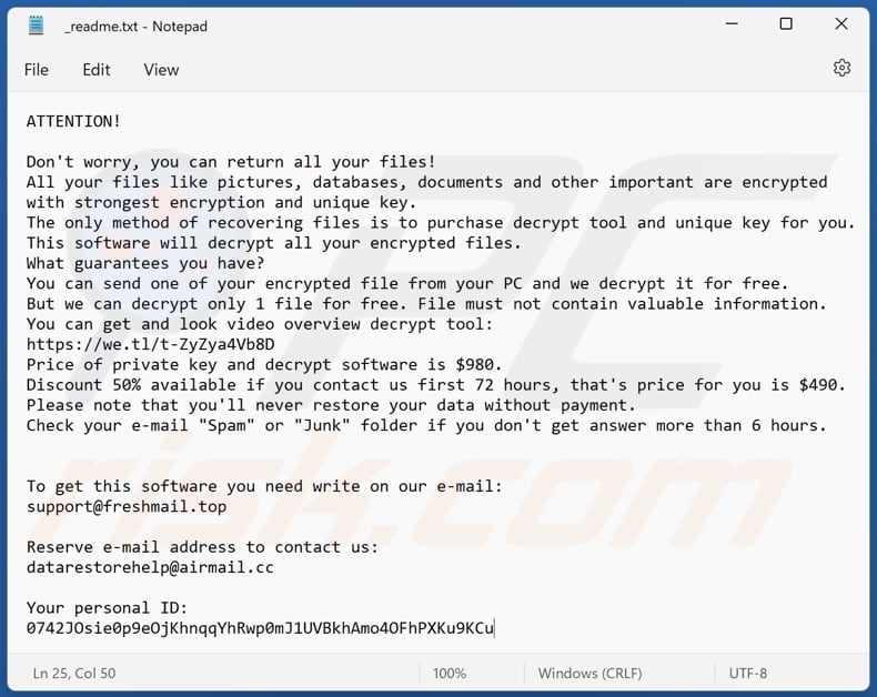 Gaqq ransomware text file (_readme.txt)