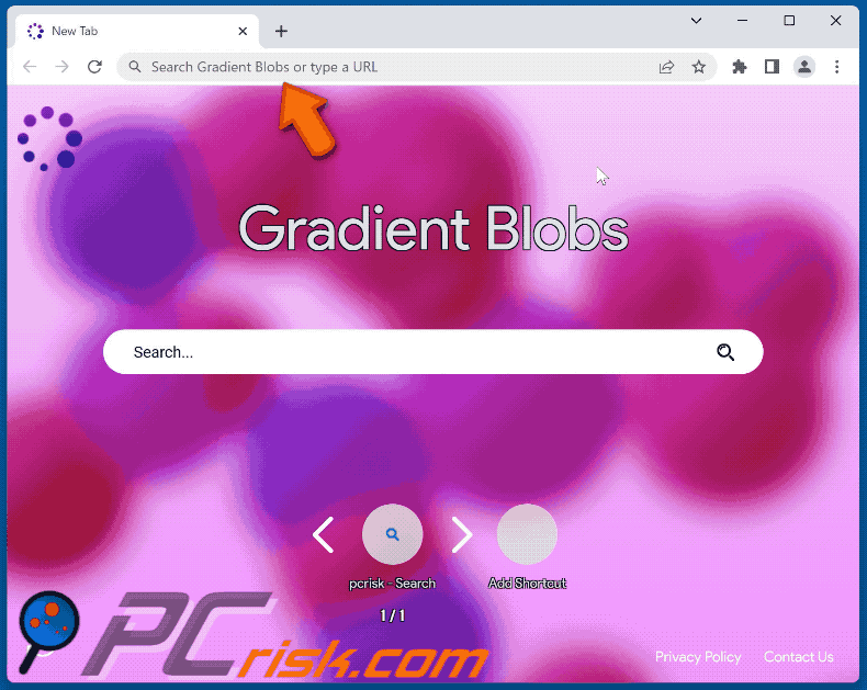 Search.gradientblobs.net redirects to bing.com