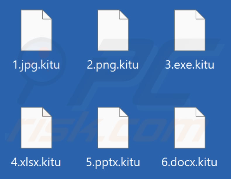 Files encrypted by Kitu ransomware (.kitu extension)