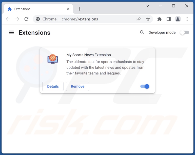 Removing goog.mysportnewsext.com related Google Chrome extensions
