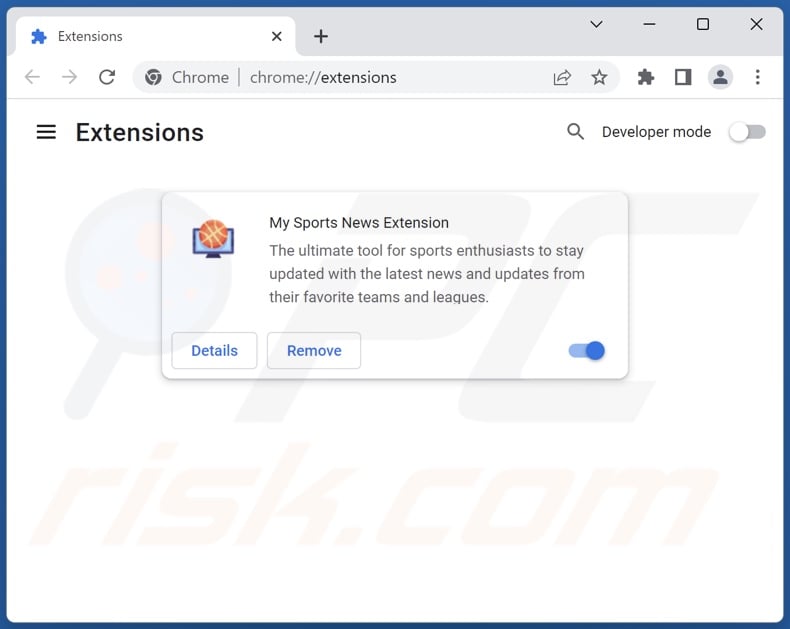 Removing goog.mysportnewsext.com related Google Chrome extensions