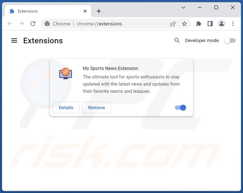 Removing goog.mysportnewsext.com related Google Chrome extensions