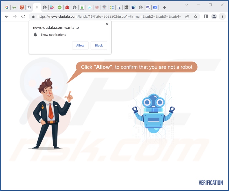 news-dudafa[.]com pop-up redirects