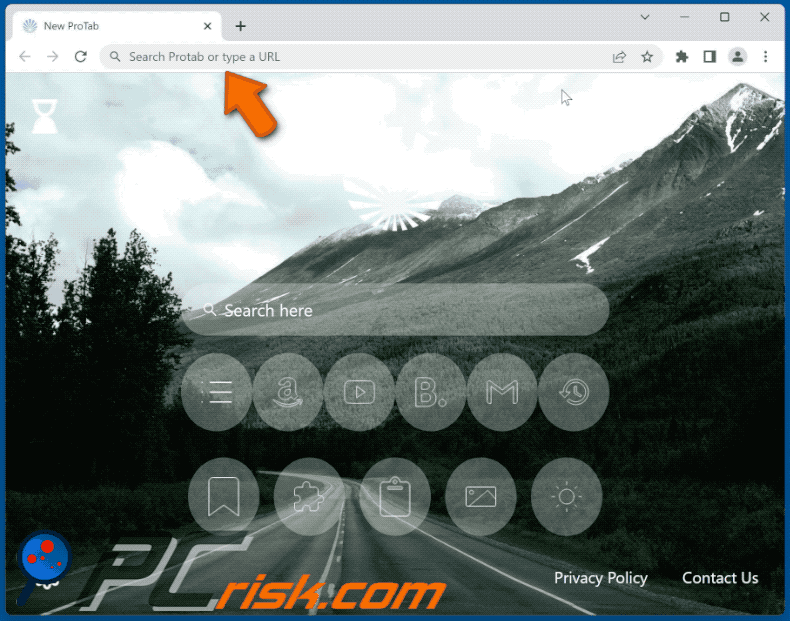 Protab browser hijacker search.protab.me redirects to bing via aonline-search.com