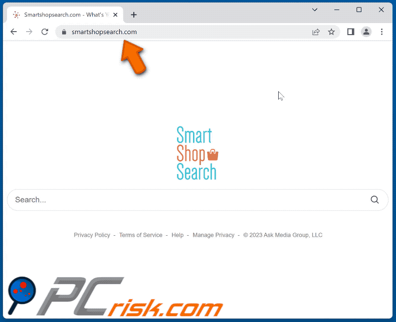 smartshopsearch.com redirect appearance (GIF)