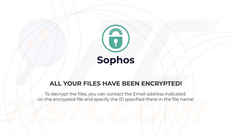 SophosEncrypt ransomware wallpaper