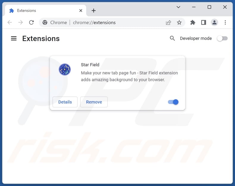 Removing search.star-field.net related Google Chrome extensions