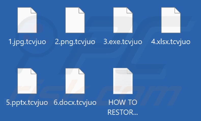 Files encrypted by Tcvjuo ransomware (.tcvjuo extension)
