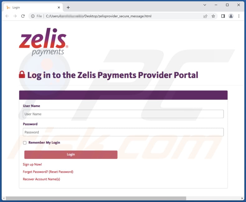 Zelis payment email scam phishing page (zelisprovider_secure_message.html)