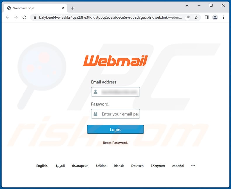 Phishing site promoted via A File Was Shared With You Via Dropbox scam email (2023-08-31)