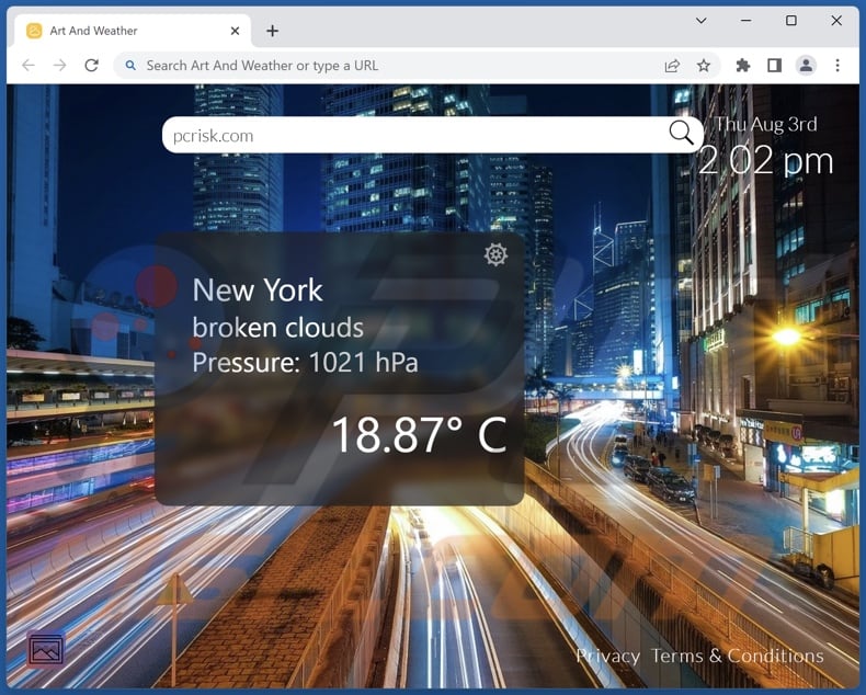 artandweather.co browser hijacker