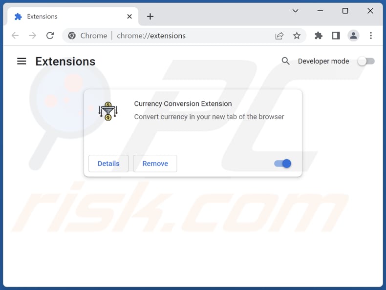 Removing Currency Conversion Extension related Google Chrome extensions