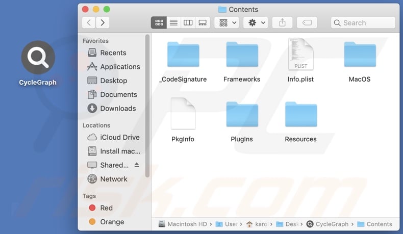 CycleGraph adware install folder