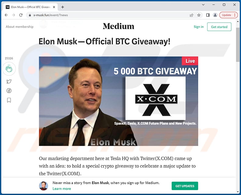 Elon Musk Twitter Giveaway scam (2023-08-10)