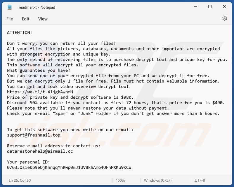 Jaqw ransomware text file (_readme.txt)