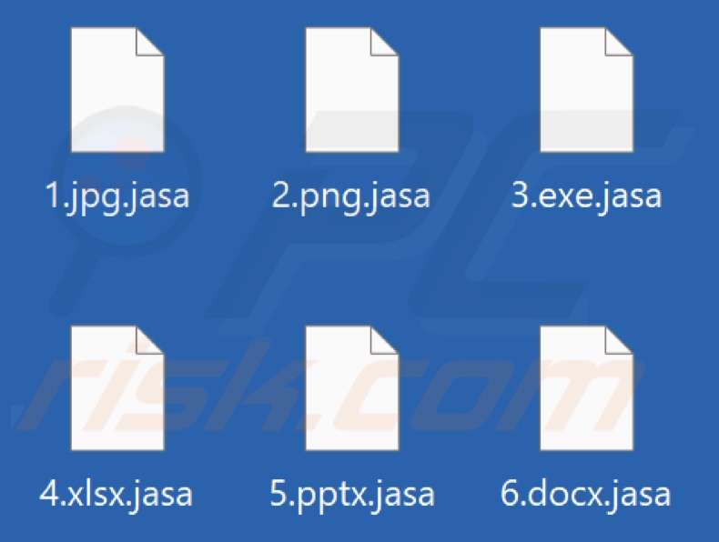 Files encrypted by Jasa ransomware (.jasa extension)