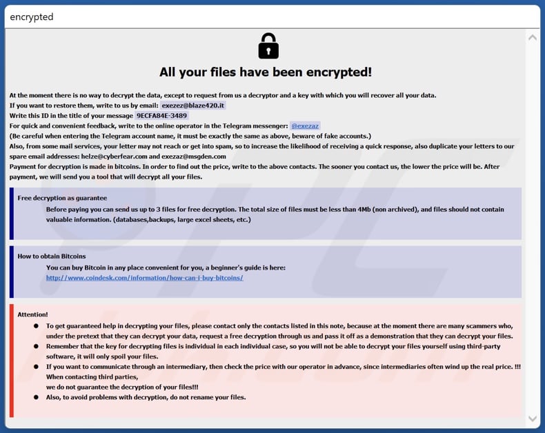 Kmrox ransomware ransom note (info.hta)