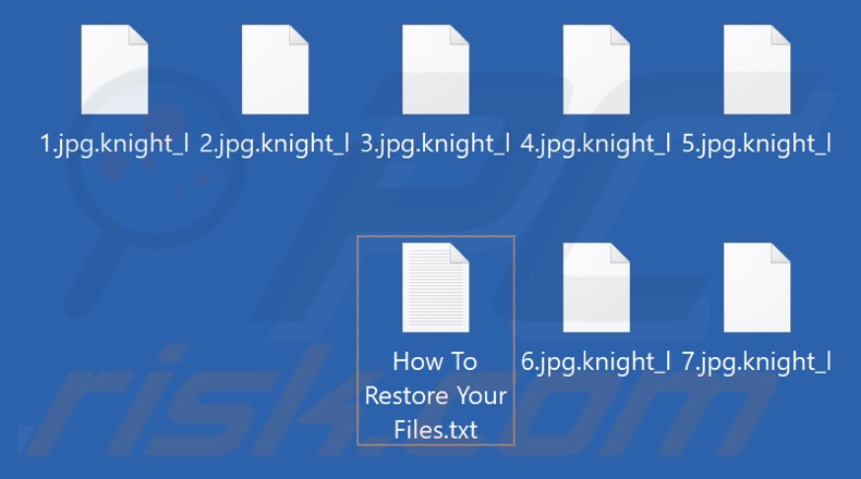 Files encrypted by Knight ransomware (.knight_l extension)