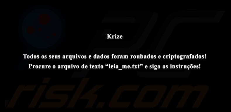 Krize ransomware wallpaper