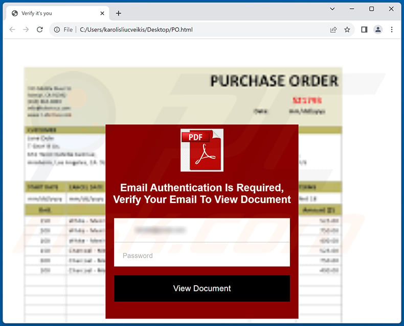 HTML attachment distributed via New Order email scam (2023-08-11)
