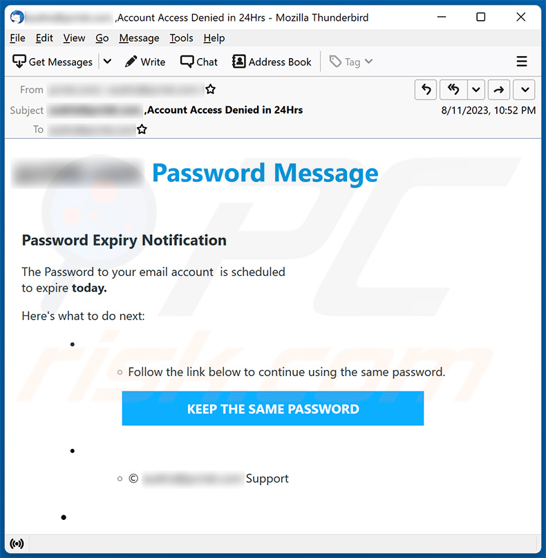 Password Expiry Notification email scam (2023-08-15)