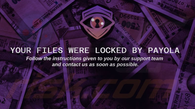 Payola ransomware wallpaper