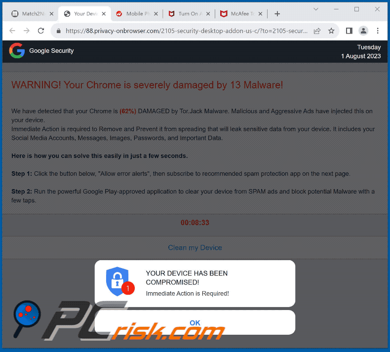 privacy-onbrowser[.]com website appearance (GIF)