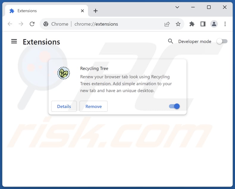 Removing search.recyclingtree.net related Google Chrome extensions