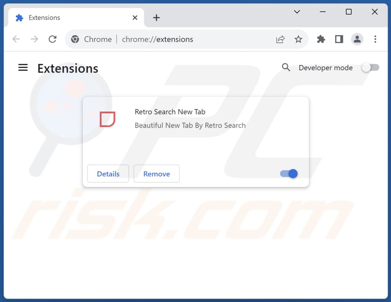 Removing retro-search.com related Google Chrome extensions