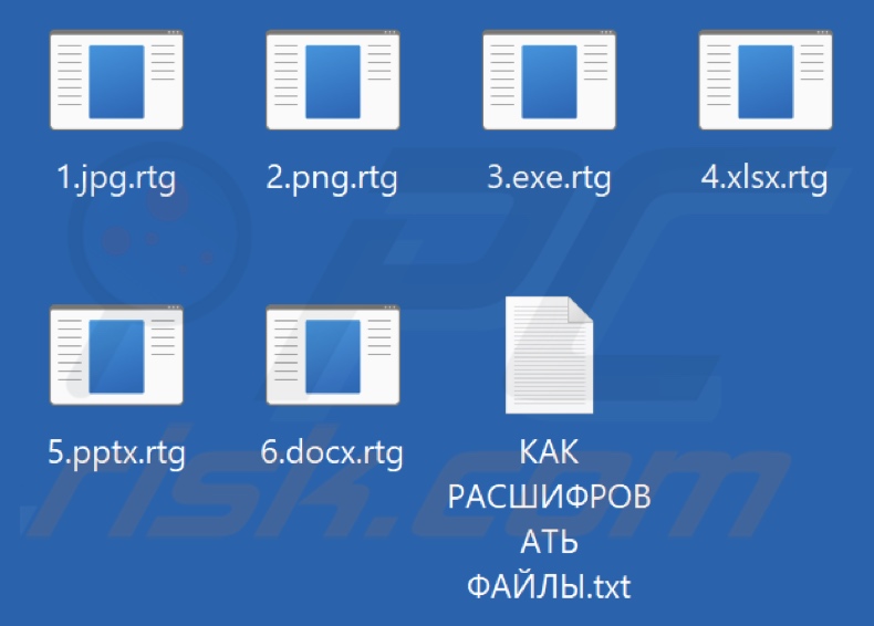 Files encrypted by Rtg ransomware (.rtg extension)
