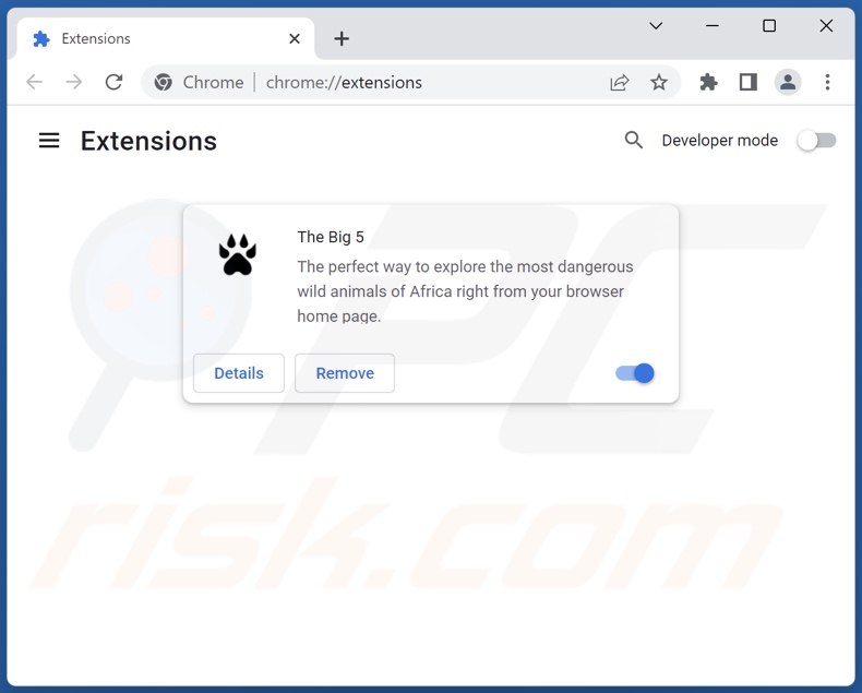 Removing searchm5.com related Google Chrome extensions