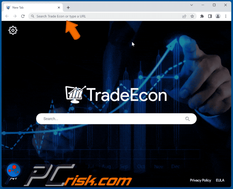 Search.tradeecon.com redirects to bing.com