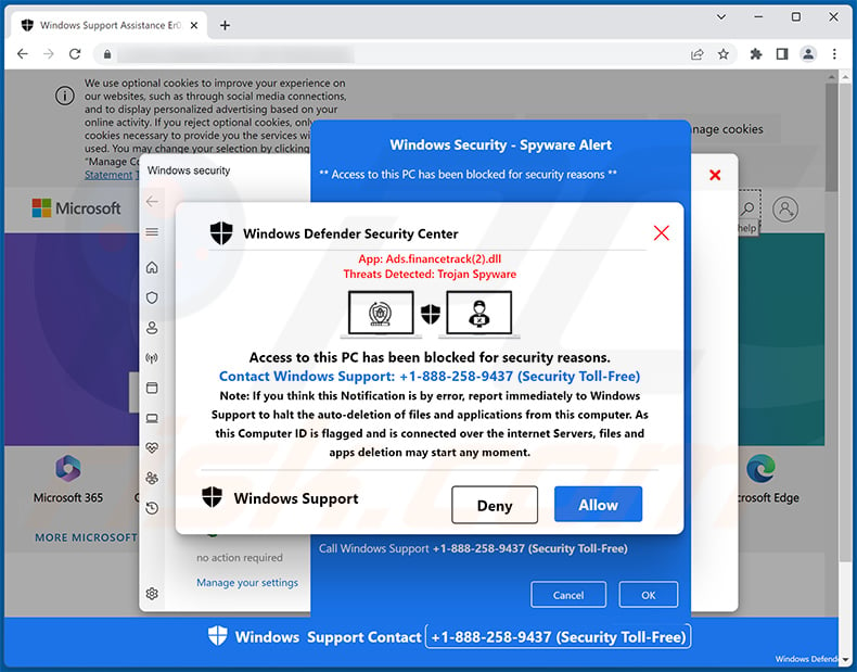 Access To This Pc Has Been Blocked For Security Reasons POP-UP Scam (2023-08-09)