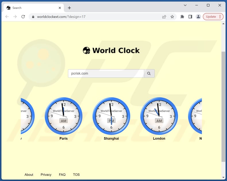worldclockext.com browser hijacker
