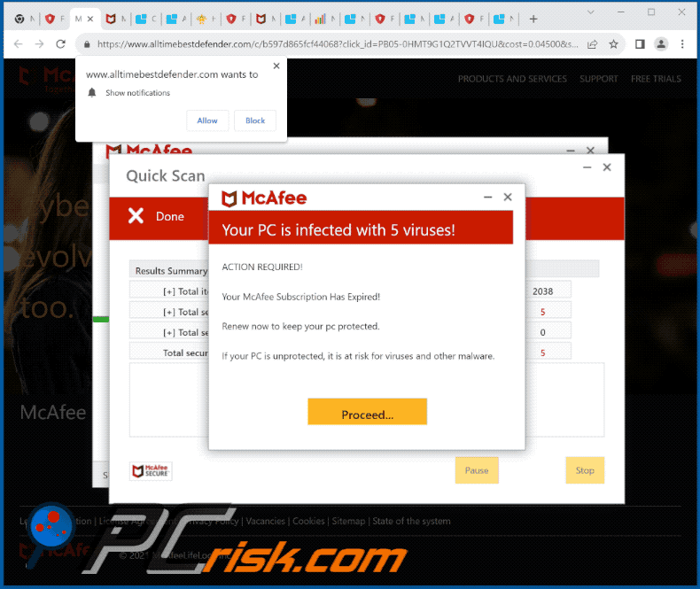 alltimebestdefender[.]com website appearance (GIF)