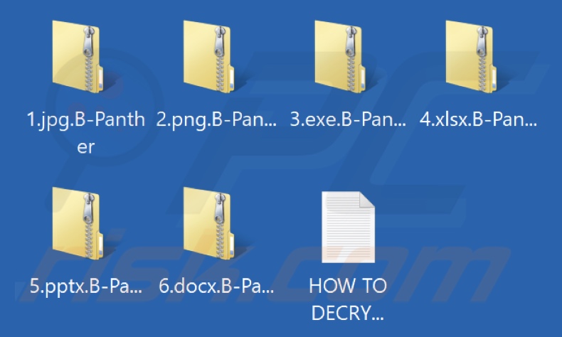 Files encrypted by B-Panther ransomware (.B-Panther extension)