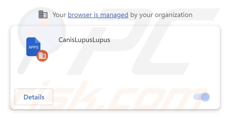CanisLupusLupus malicious extension