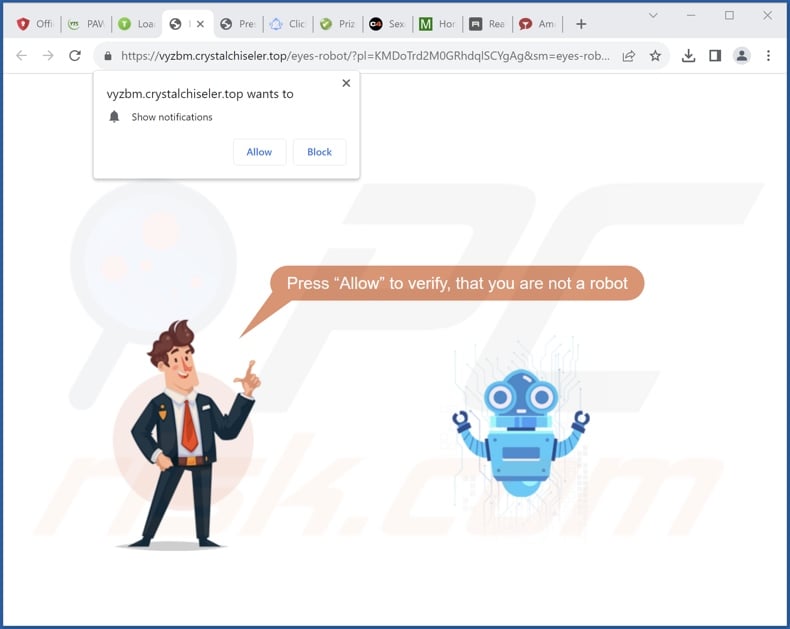 crystalchiseler[.]top pop-up redirects