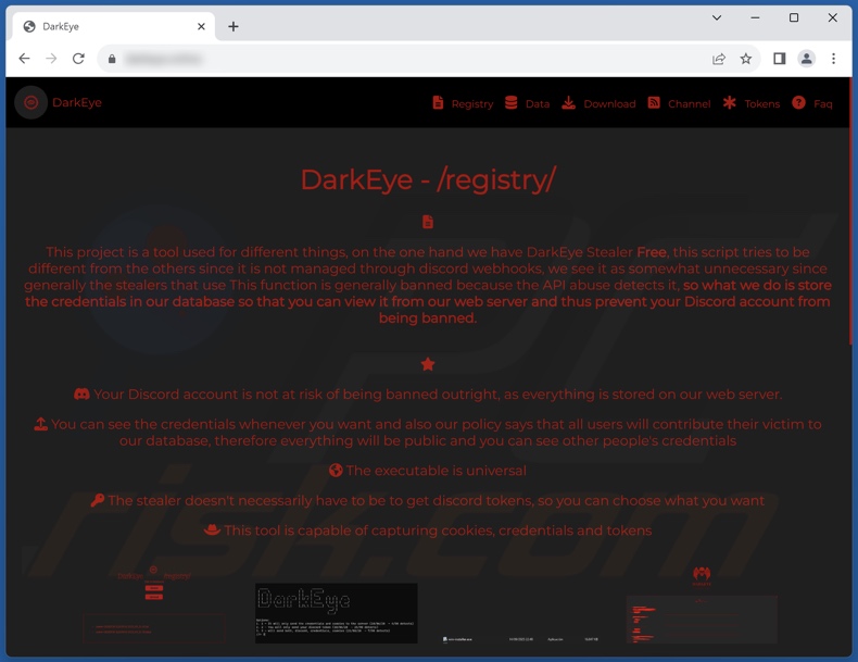 DarkEye malware promoted online