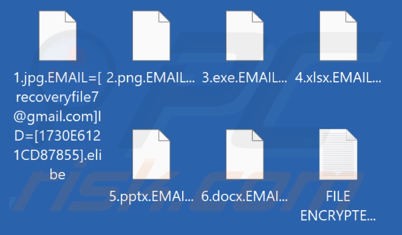 Files encrypted by Elibe ransomware (.elibe extension)