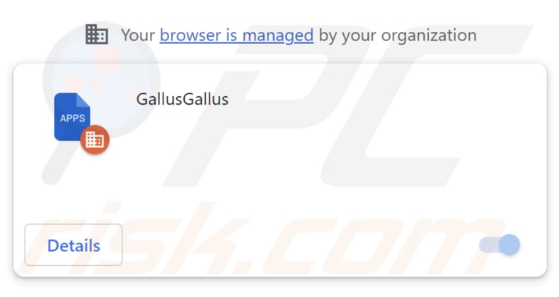 GallusGallus unwanted application