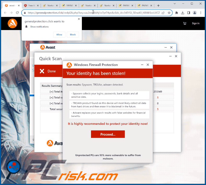generalprotection[.]click website appearance (GIF)