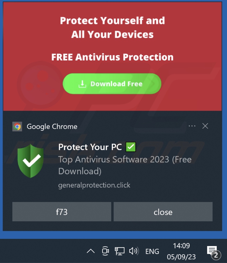 Ad delivered by the generalprotection[.]click page